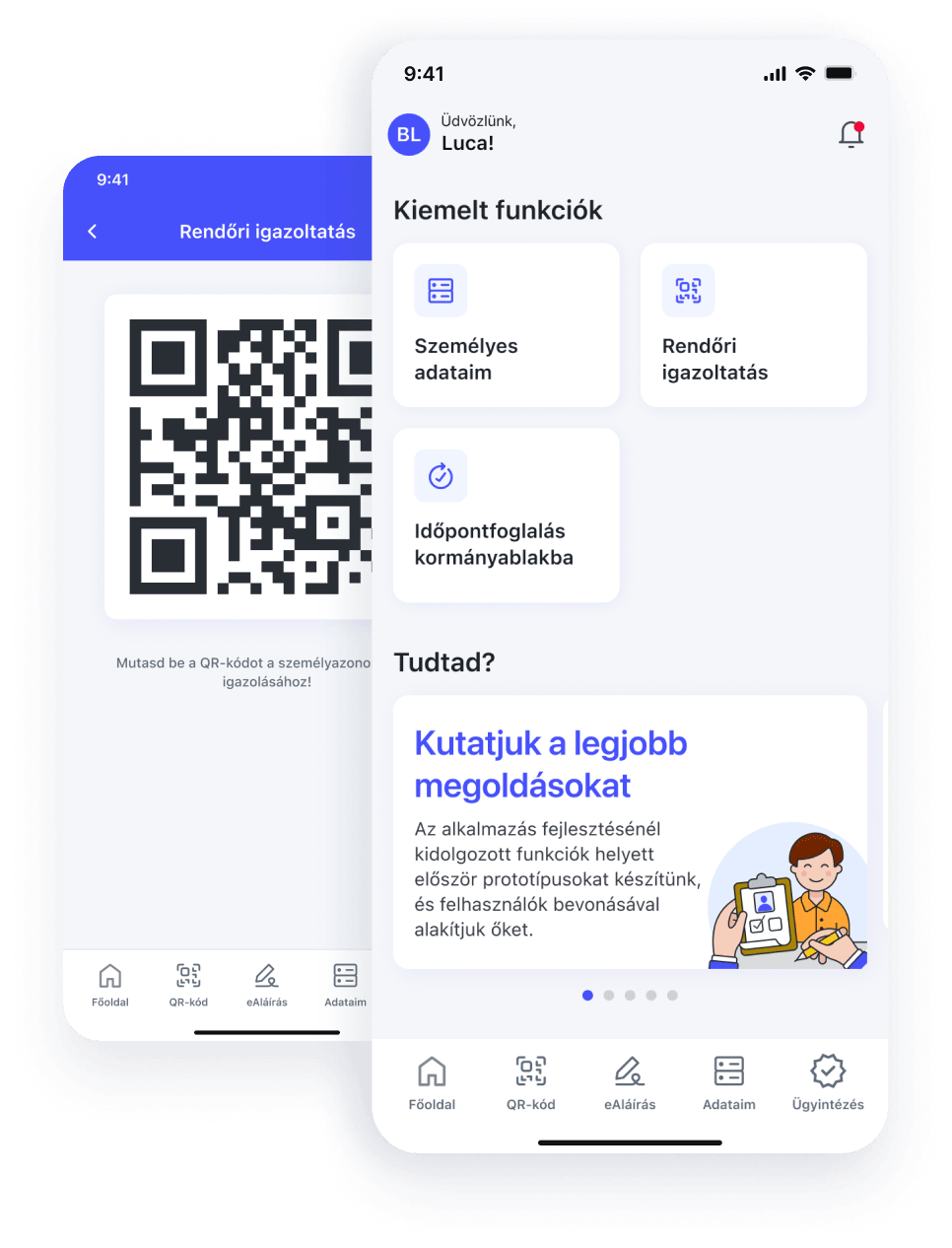 DÁP mobilalkalmazás screenshot